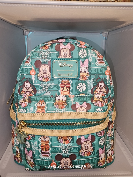 Loungefly Handbags - Disney Loungefly Teal Tiki Character Mini Backpack